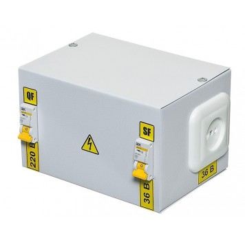 Ящик с понижающим трансформатором IEK 36 В для устройств, работающих от переменного напряжения IEK ЯТП 0.25 220/36B MTT12-036-0250 