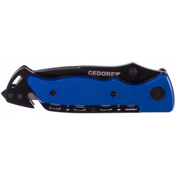 Складной нож Gedore Blue SB 6952-00 (3100464) со стропорезом и стеклобоем, 203 мм., в комплекте чехол-4