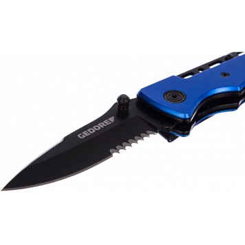 Складной нож Gedore Blue SB 6952-00 (3100464) со стропорезом и стеклобоем, 203 мм., в комплекте чехол-2