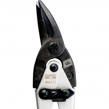 Ножницы по металлу BAHCO MA411 для прямого, правого реза и круглых отверстий-2