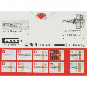 Универсальный дюбель Fischer 77872 UX 10X60 RМ (50 шт.) создает распор и завязывается узлом. Made in Germany-1