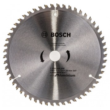 Пильный диск по алюминию BOSCH 2608644390 ECO ALU (190х20 мм), кольцо 16 мм