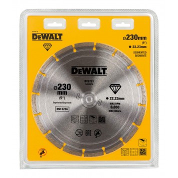 Диск алмазный сегментированный универсальный (230х22.2 мм) DeWALT DT3731-QZ-1