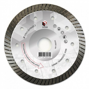 Алмазный диск DIAM 000592 (125 мм) для керамогранита, керамики, глазированной плитки 