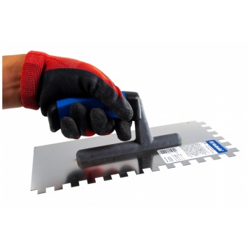 Зубчатая гладилка из нержавеющей стали KUBALA 0204, зуб 10x10 мм| 130x270 мм -2