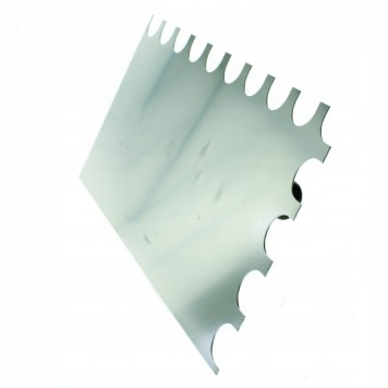 Гладилка с полукруглым зубом KUBALA 0463 для максимально толстого слоя клея.  Нержавеющая сталь-2