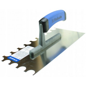 Гладилка с полукруглым зубом KUBALA 0463 для максимально толстого слоя клея.  Нержавеющая сталь