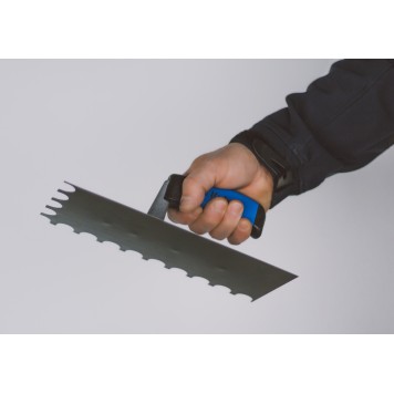 Гладилка с полукруглым зубом KUBALA 0463 для максимально толстого слоя клея.  Нержавеющая сталь-4