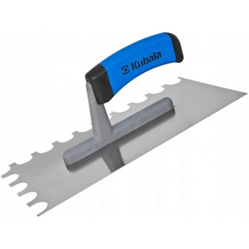 Гладилка с полукруглым зубом KUBALA 0463 для максимально толстого слоя клея.  Нержавеющая сталь-1