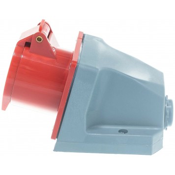 Стационарная трехфазовая (380 В) розетка IEK И-114 с крышкой, с заземлением, IP44 -3