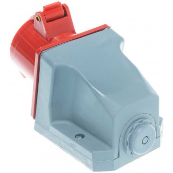 Стационарная трехфазовая (380 В) розетка IEK И-114 с крышкой, с заземлением, IP44 -2