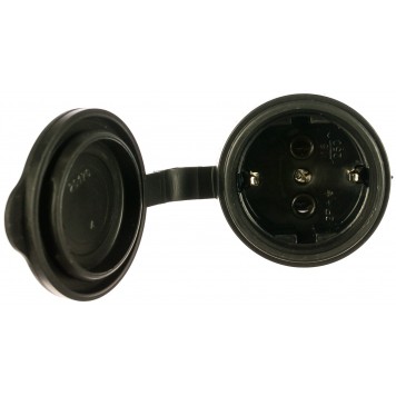 Розетка переносная с защитной крышкой IEK ОМЕГА РБп13-1-0м IP44, с заземлением, для кабеля 2,5 мм²-5