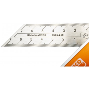 Угольник BAHCO 9575-250 с фиксированными углами 135° и 45°, нержавеющая сталь | 250 мм-2