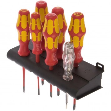 Набор отвёрток WERA WE-006480 VDE с зауженным стержнем и защитной изоляцией -1