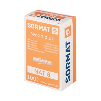 Распорный нейлоновый дюбель Sormat NAT 8х40 мм, 100 шт.-1