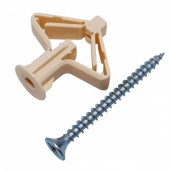 Дюбель-бабочка с шурупом POLA. | 25 шт.