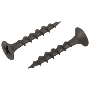 Саморез гипсокартон-дерево ШСГД Невский крепеж 3.5х25 мм черный фосфатированный потайная головка PH2, 200 шт.