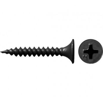 Саморез гипсокартон-металл ШСГД Невский крепеж 3.5х35 мм черный фосфатированный потайная головка PH2, 200 шт.